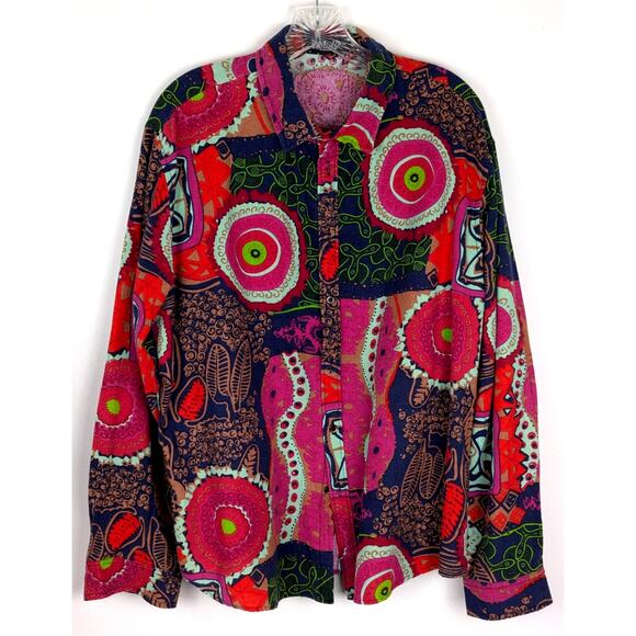 Luc Matton designer mens shirt XXXL Chest 48" length 28"SL25"Cotton broadcloth - Picture 1 of 6